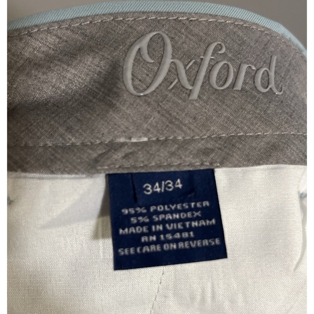 Oxford Golf Pants Men 34x34 Dusty Mint Green Stretch Performance X9-1001 - Picture 5 of 13